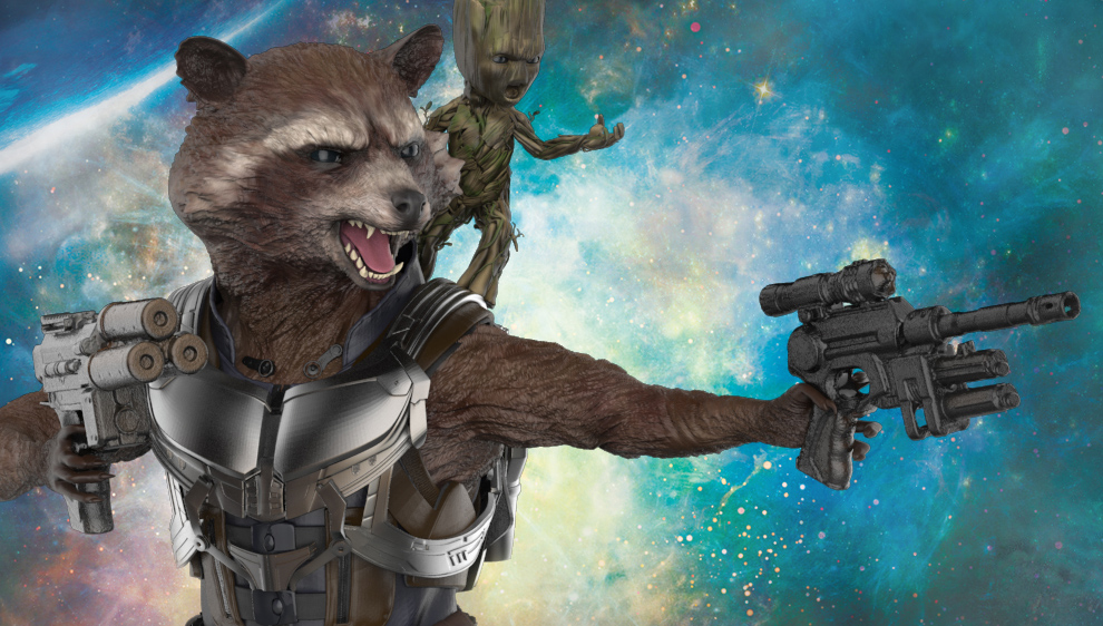 Rocket Raccoon statue